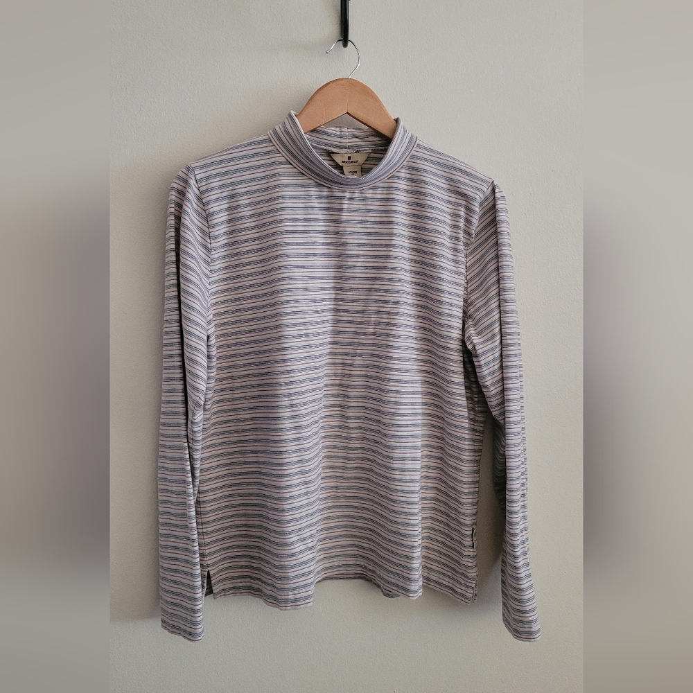 Vintage Woolrich Cotton + Stretch Striped Cotton Turtleneck, Women's XL
